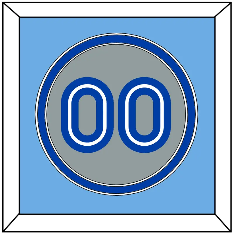 Toronto Number - Road Gray (1989-1996) - Double Mat 3