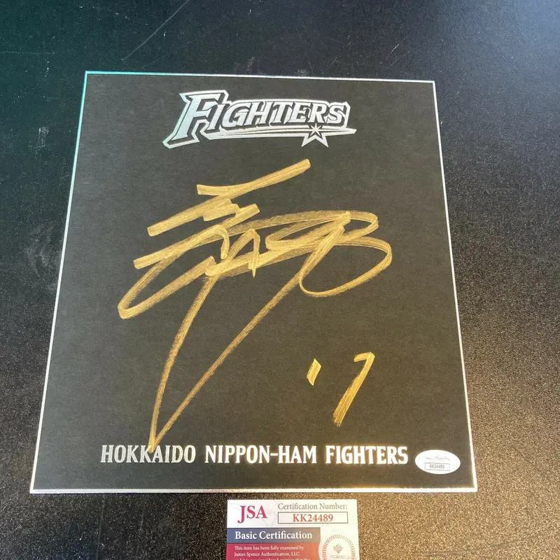 Shohei Ohtani Pre Rookie Signed Parchment Paper Big Sig Nippon-Ham JSA COA