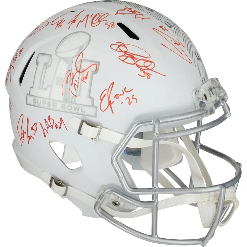 Tom Brady 2016 New England Patriots Super Bowl LI Champs Team Signed Helmet PSA
