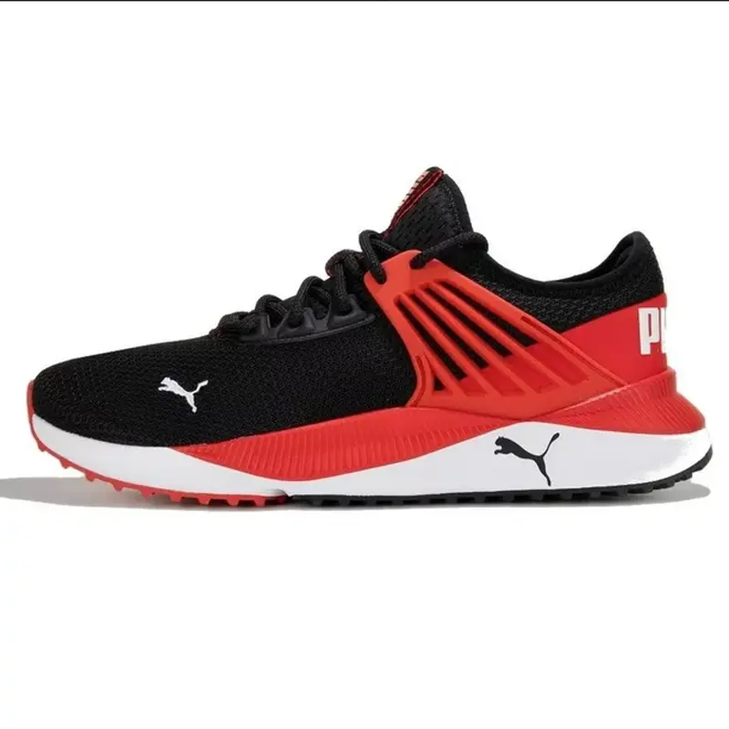 PUMA MENS BLACK RED TENNIS SHOE PACER FUTURE 380367 02