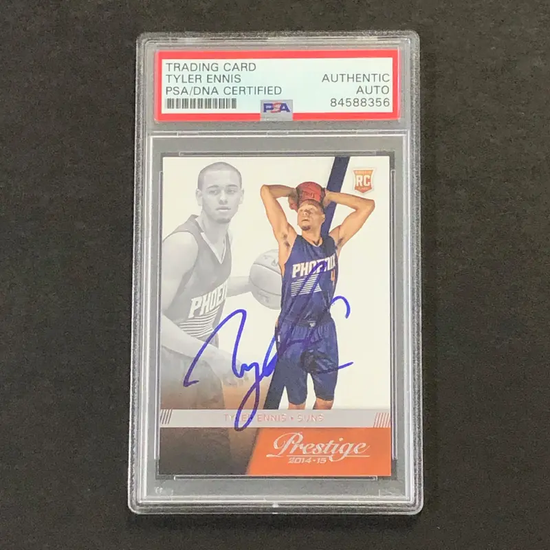 2014-15 Panini Prestige #176 Tyler Ennis Signed Rookie Card AUTO PSA Slabbed RC Suns