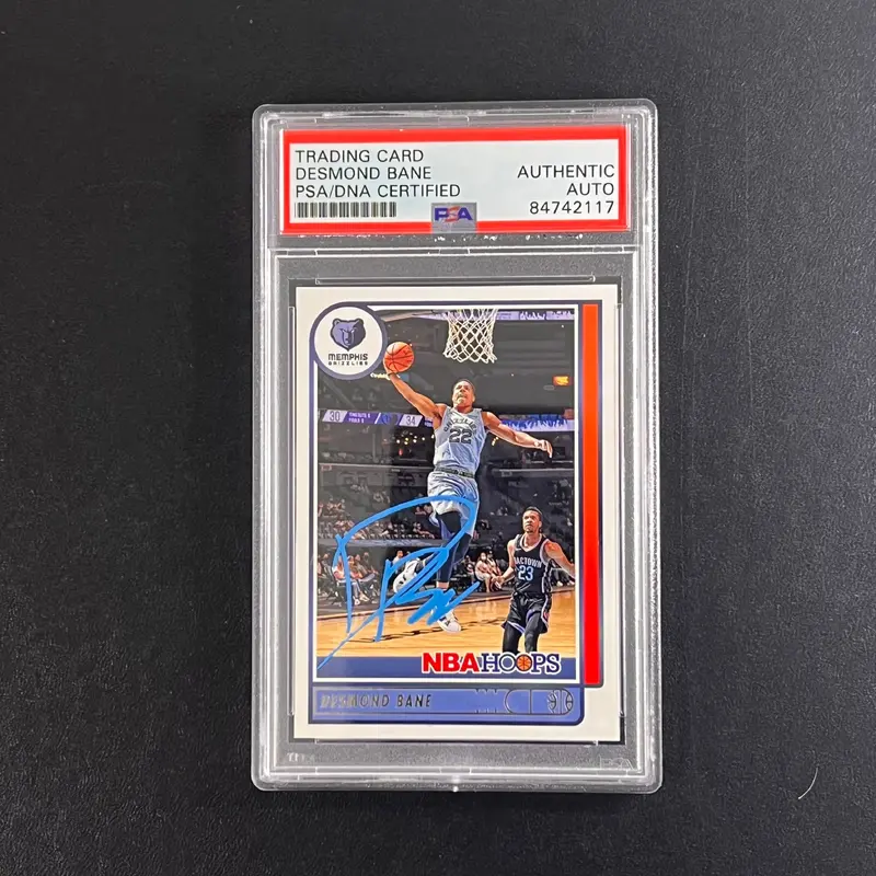 2021-22 Panini Hoops #192 Desmond Bane Signed Card AUTO PSA Slabbed RC Grizzlies