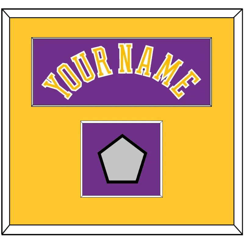 Los Angeles Name & Back To Back Champions Patch - Road Purple (1978-1997) - Single Mat 2