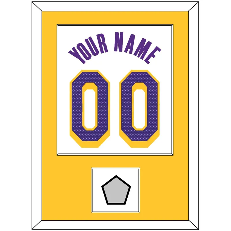 Los Angeles Name & Number With Trophy Patch - White Association - Single Mat 2