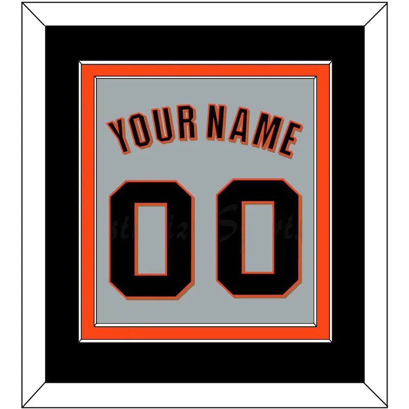 San Francisco Name & Number - Road Gray (2010-2021) - Double Mat 3