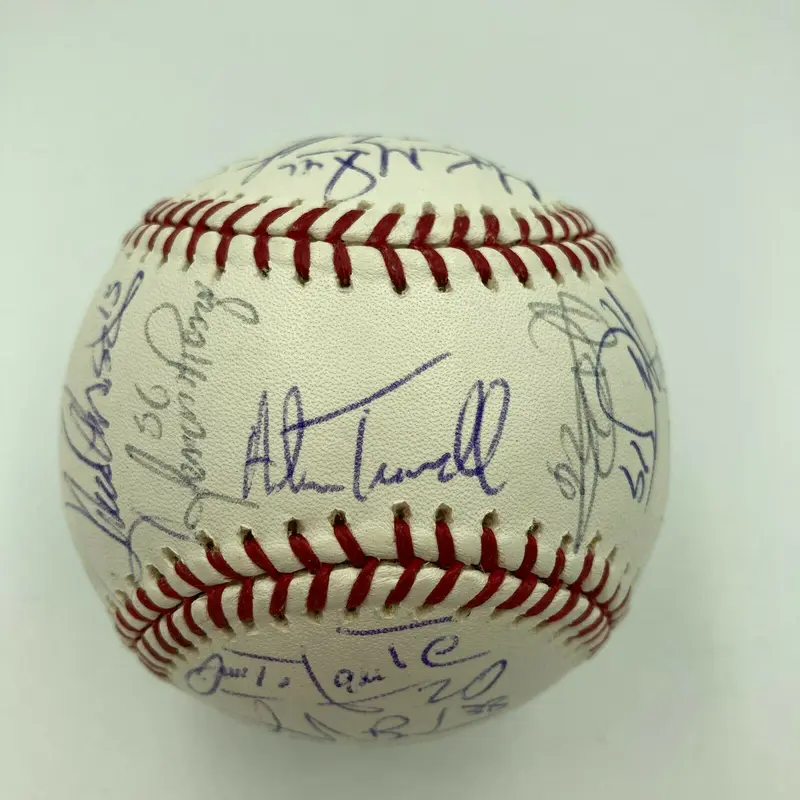 Detroit Tigers Legends Signed Baseball Alan Trammell Kirk Gibson Ivan Rodriguez