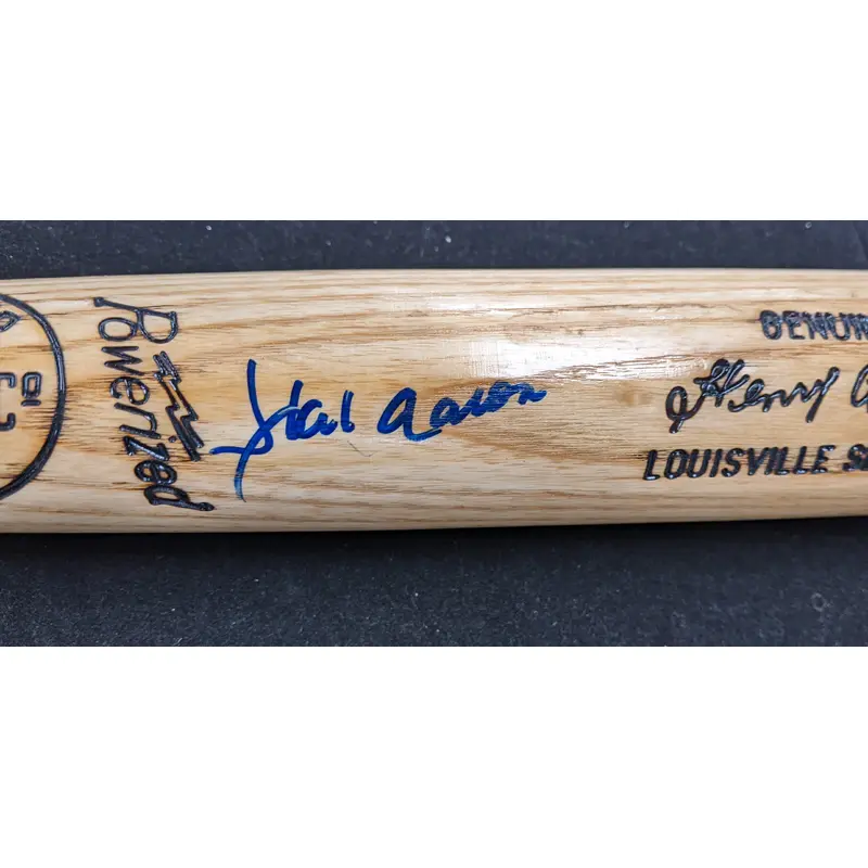 Hank Aaron Autographed Bat COA- Beckett