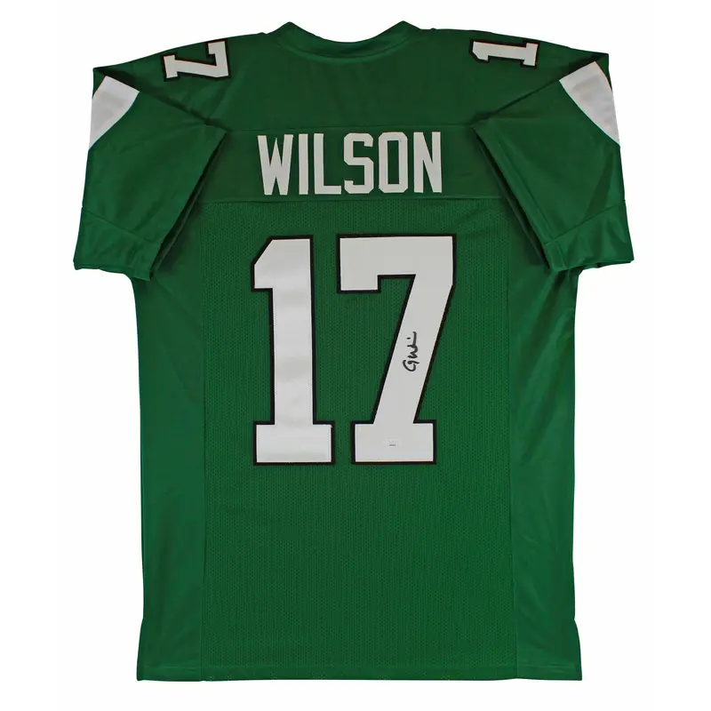 Garrett Wilson Authentic Signed Green Pro Style Jersey Autographed JSA Witness