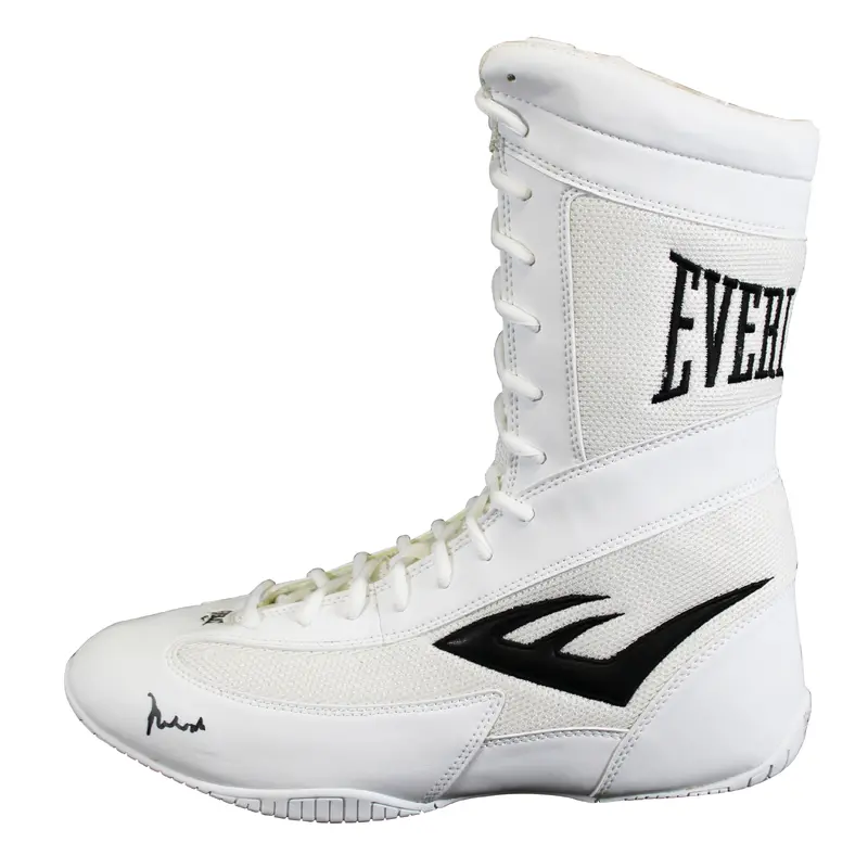 Muhammad Ali Signed White Everlast Boxing Shoe Size 11.5 Auto 10! PSA #4A54362