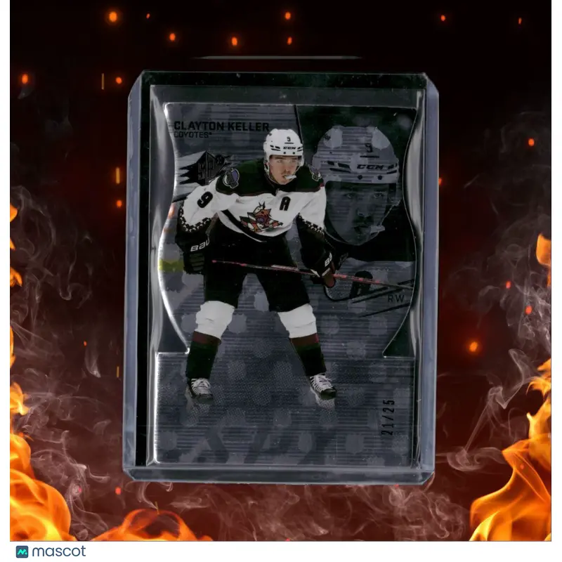 2022-23 Upper Deck SPx Clayton Keller NHL Logo Die-Cut 21/25 #17