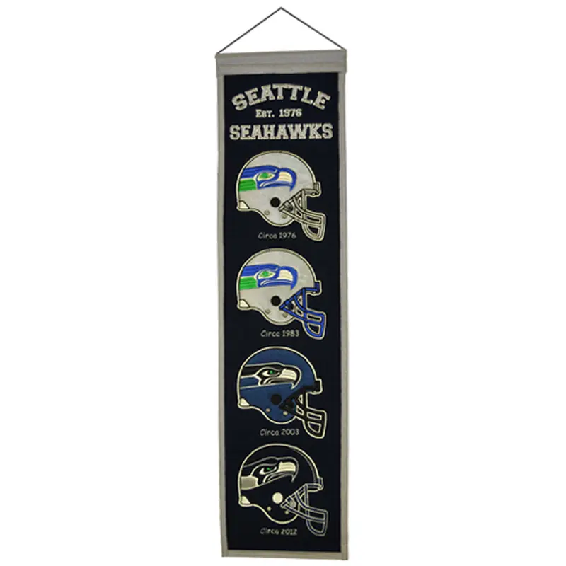Seattle Seahawks Logo Evolution Heritage Banner