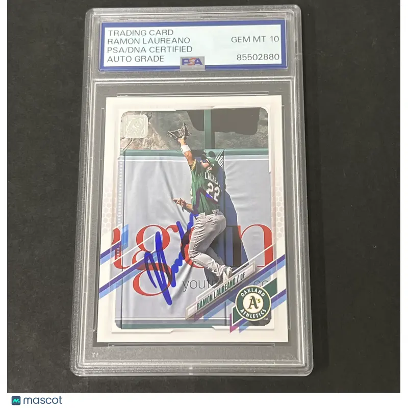 2021 Topps Series 2 #613 Ramon Laureano signed card PSA Auto 10