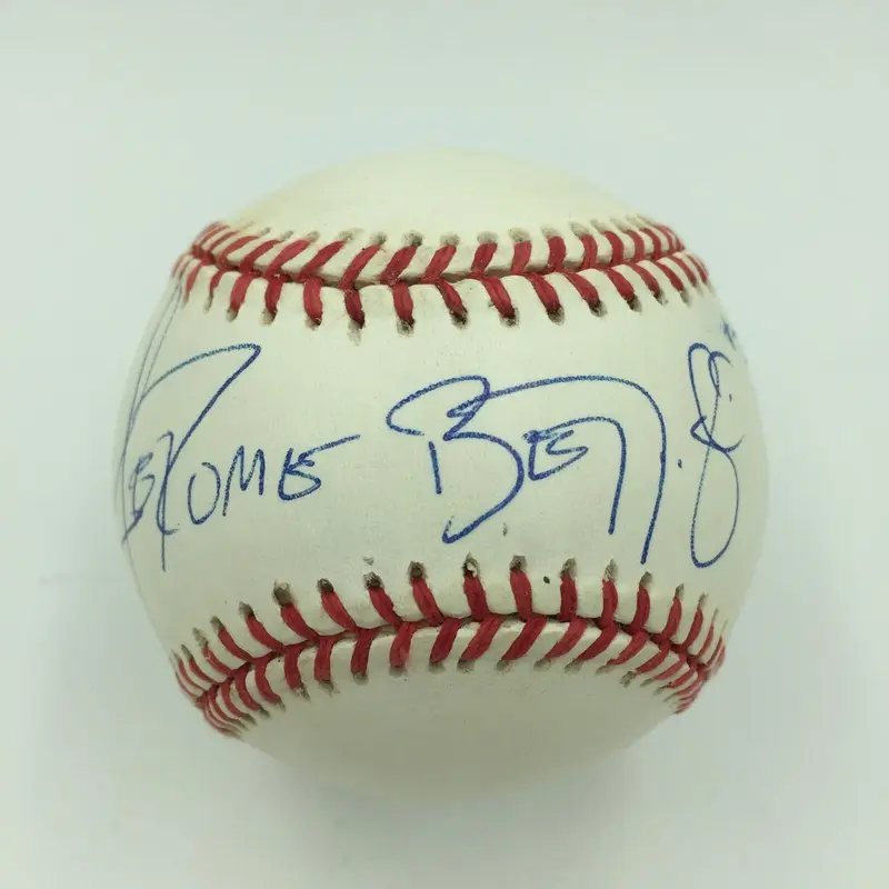 Nice Jerome Bettis Signed American League Baseball Pittsburgh Steeler JSA COA