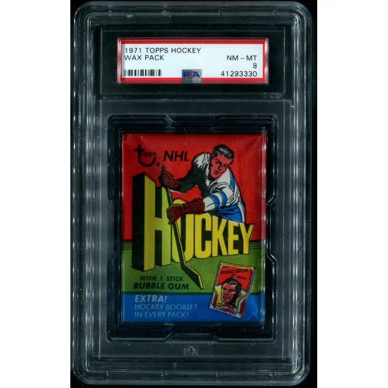 1971/72 Topps Hockey Unopened Wax Pack PSA 8