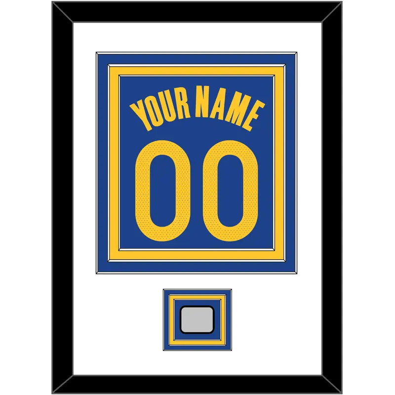 Golden State Name & Number With Finals Patch - Blue Icon - Triple Mat 1