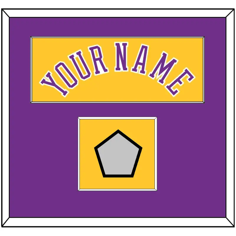 Los Angeles Name & Back To Back Champions Patch - Home Yellow (1978-1997) - Single Mat 2