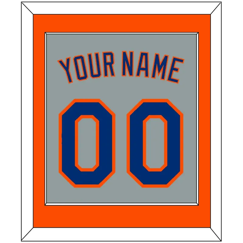 New York Name & Number - Road Gray - Single Mat 3