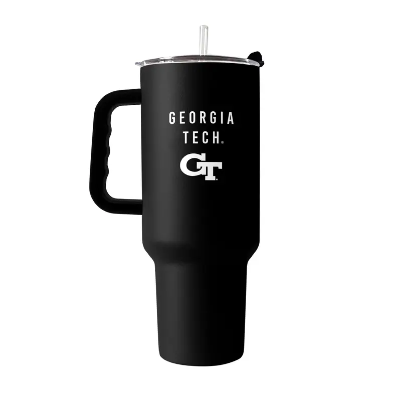 Georgia Tech 40oz Black Tonal Powder Coat Tumbler