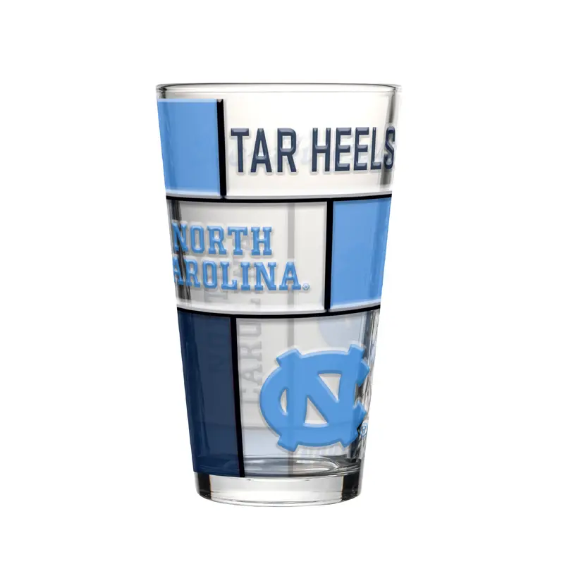 North Carolina 16oz Quilted Stained Pint Glass