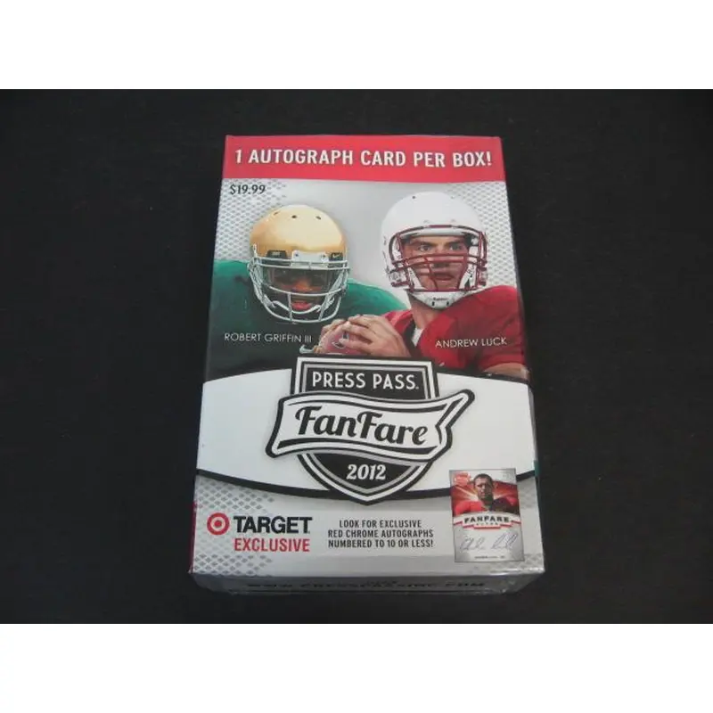 2012 Press Pass Fan Fare Football Blaster Box (Target) (1 autograph)