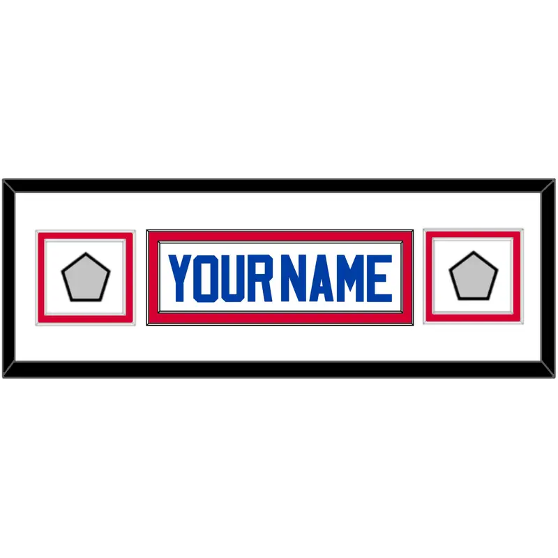 Detroit Name & 2 Champions Patches - Home White (1983-1996) - Double Mat 2