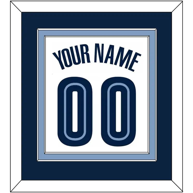 Memphis Name & Number - Home White (2004-2010) - Double Mat 3