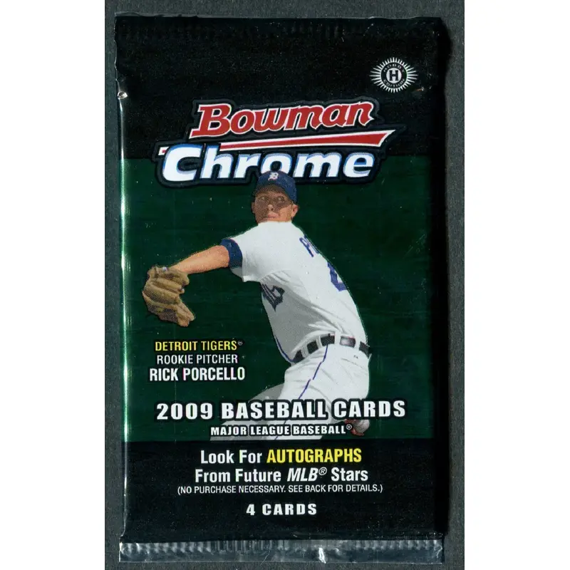 2009 Bowman Chrome Baseball Unopened Pack (Hobby) (4)