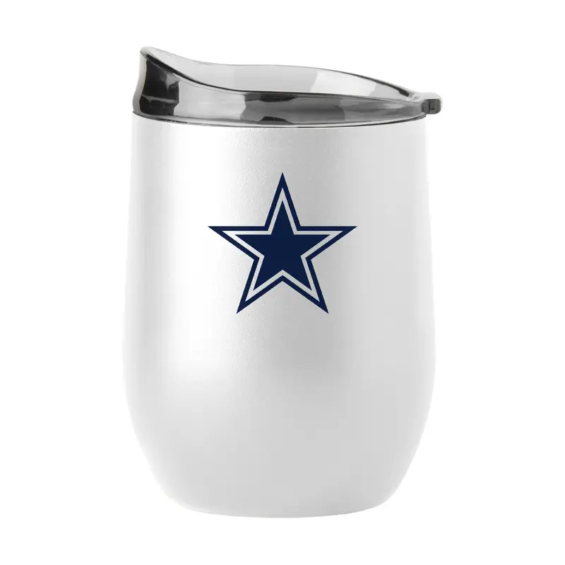 Dallas Cowboys 16oz Swagger White Powder Coat Curved Beverage