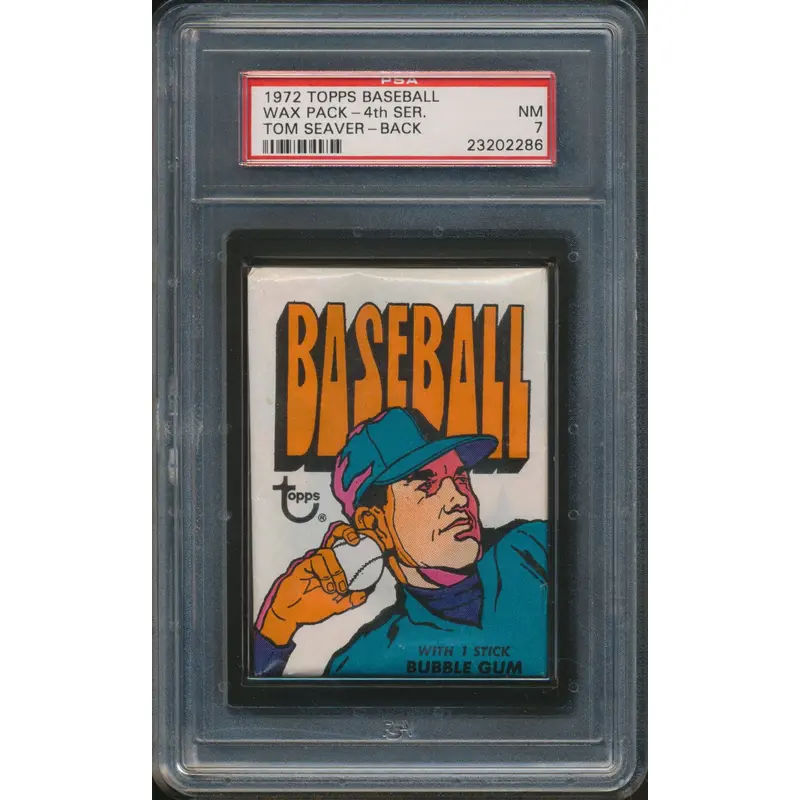 1972 Topps Baseball Unopened Series 4 Wax Pack PSA 7