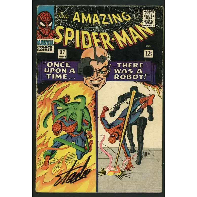 Stan Lee Signed Amazing Spider-Man #45 Comic Book The Lizard PSA/DNA #W18798
