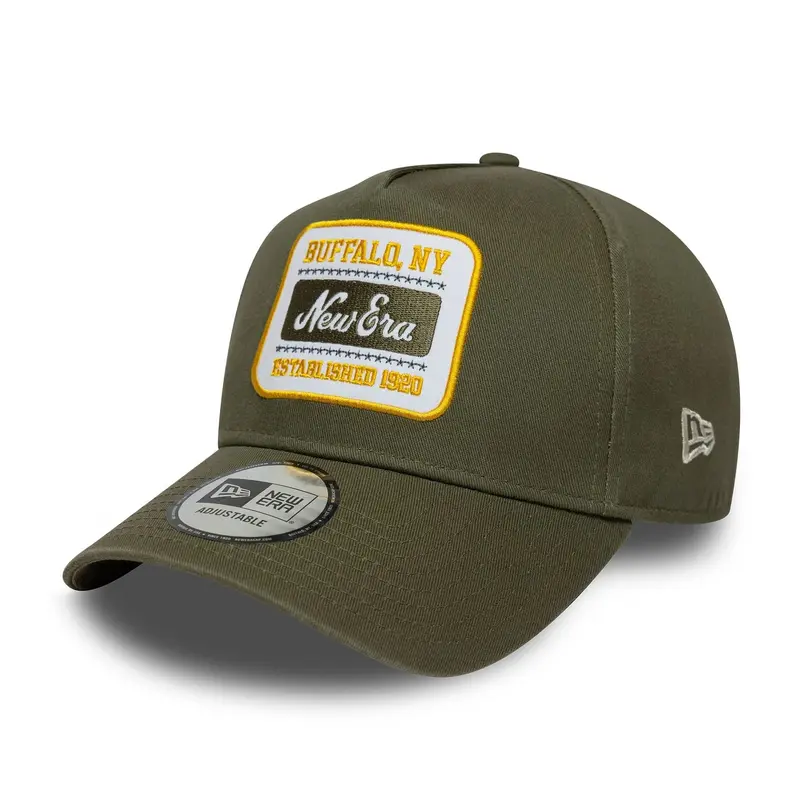 New Era Washed Patch Dark Green 9FORTY E-Frame Adjustable Cap