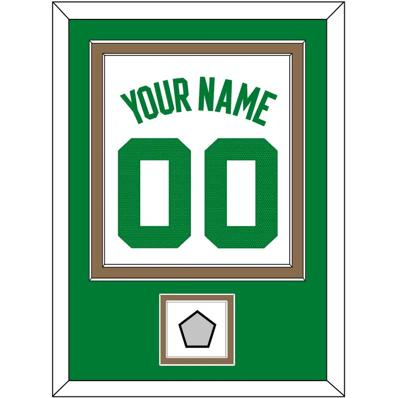 Boston Name & Number With Champions Patch - White Association - Double Mat 2