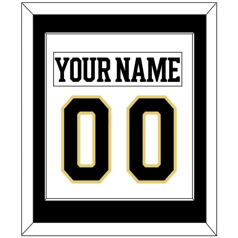 Boston Nameplate & Number (Back) Combined - Centennial Road White - Single Mat 1