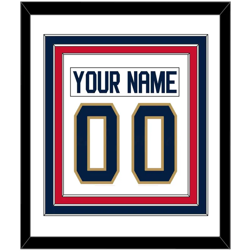 Florida Nameplate & Number (Back) Combined - Road White - Triple Mat 2