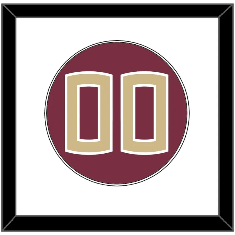 Florida State Baseball Number - Alternate Garnet (2016-2018) - Single Mat 1