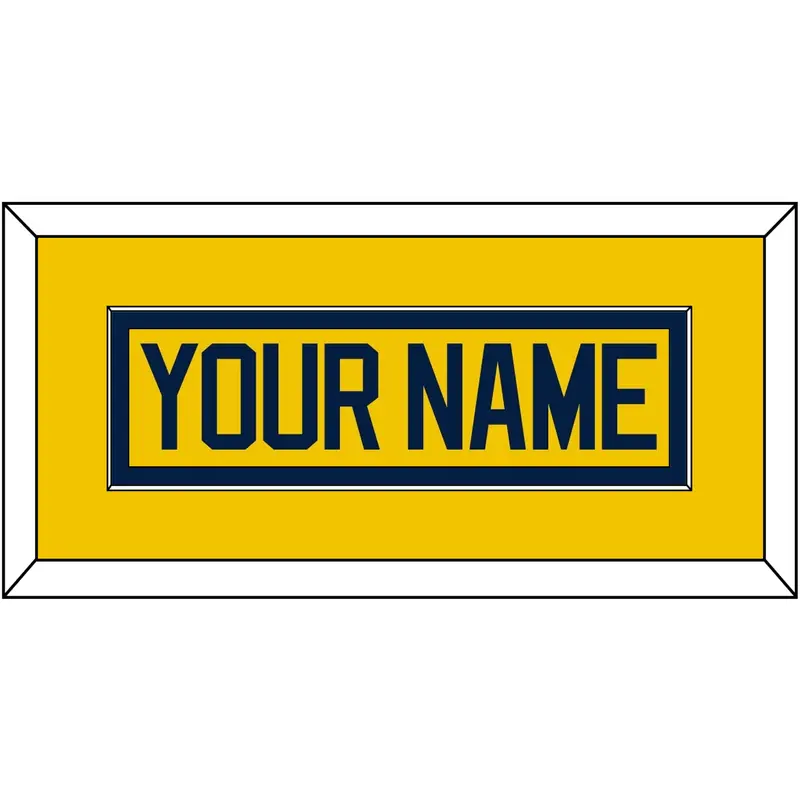 Michigan Hockey Nameplate - Alternate Maize - Single Mat 2