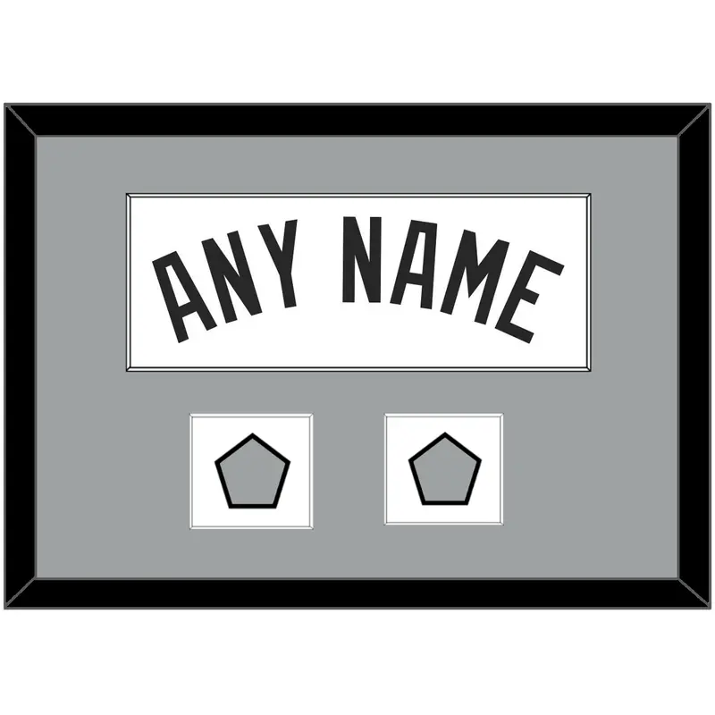 San Antonio Name With 2 Champions Banner Patches - Home White (1989-2002) - Single Mat 3