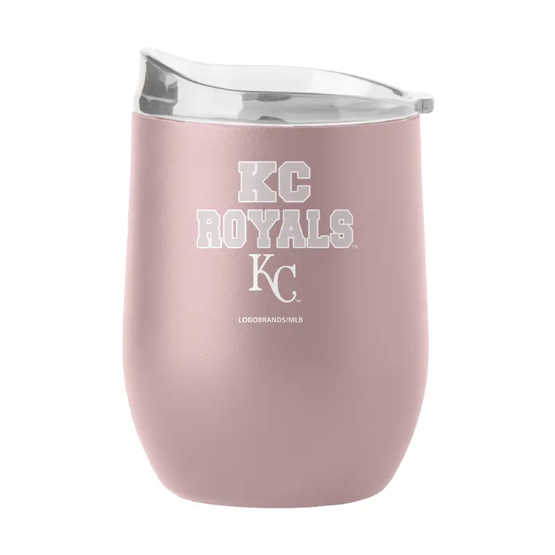 Kansas City Royals 16oz Stencil Powder Coat Curved Beverage