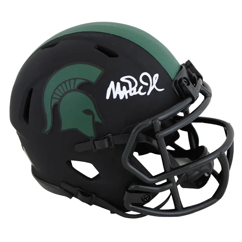 Michigan State Magic Johnson Signed Eclipse Speed Mini Helmet BAS Witnessed