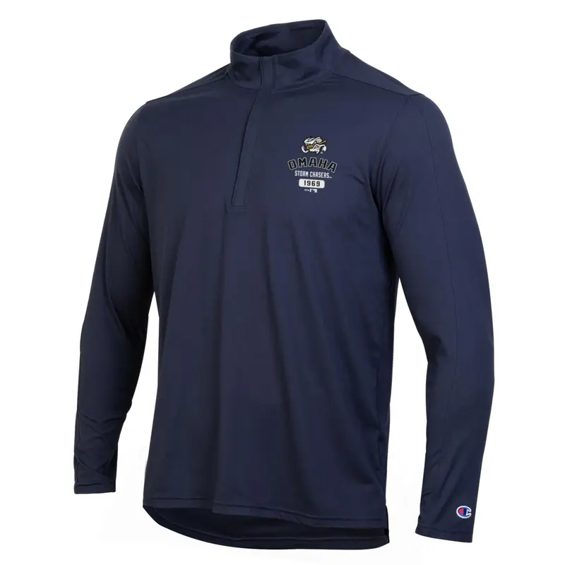 Omaha Storm Chasers Champion Men's Soft Touch Navy Quarter Zip