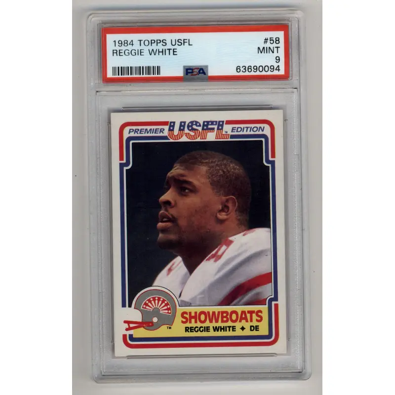 Reggie White 1984 Topps USFL #58 XRC PSA 9 Mint