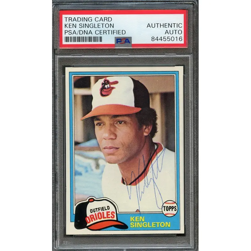 1981 Topps #570 Ken Singleton Signed Card PSA Slabbed Auto Orioles