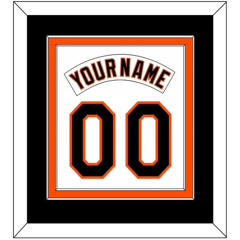 Baltimore Nameplate & Number Combined - Home White (1995-1997) - Double Mat 4