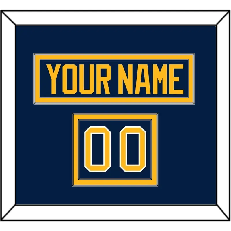 Buffalo Nameplate & Number (Shoulder) - Home Blue (2010-2020) - Double Mat 2