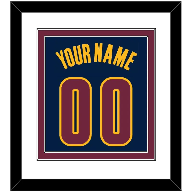 Cleveland Name & Number - Alternate Blue (2014-2017) - Double Mat 2