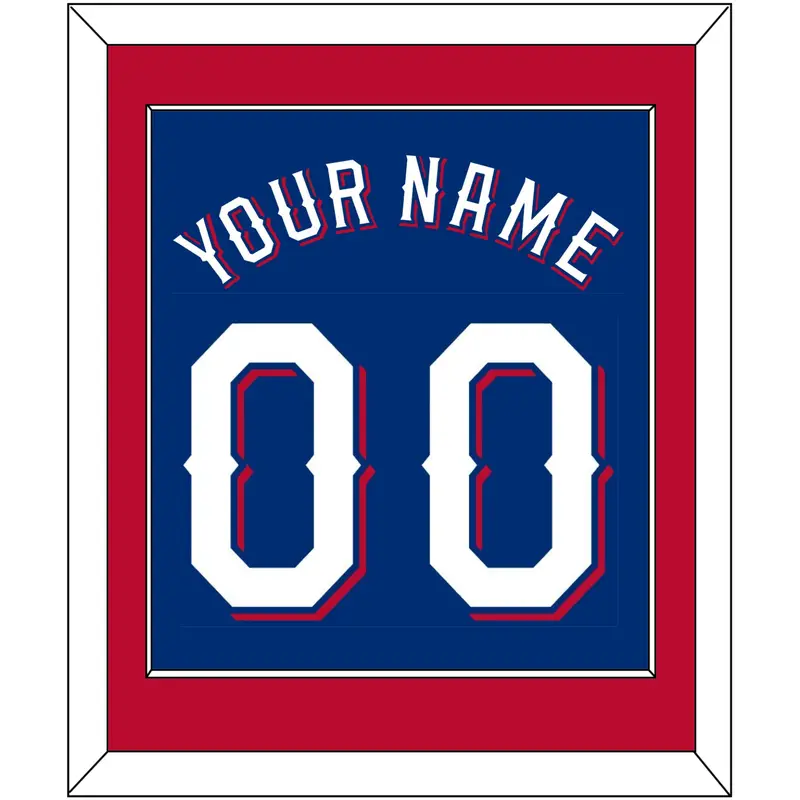 Texas Name & Number - Alternate Blue (2020-2023) - Single Mat 2