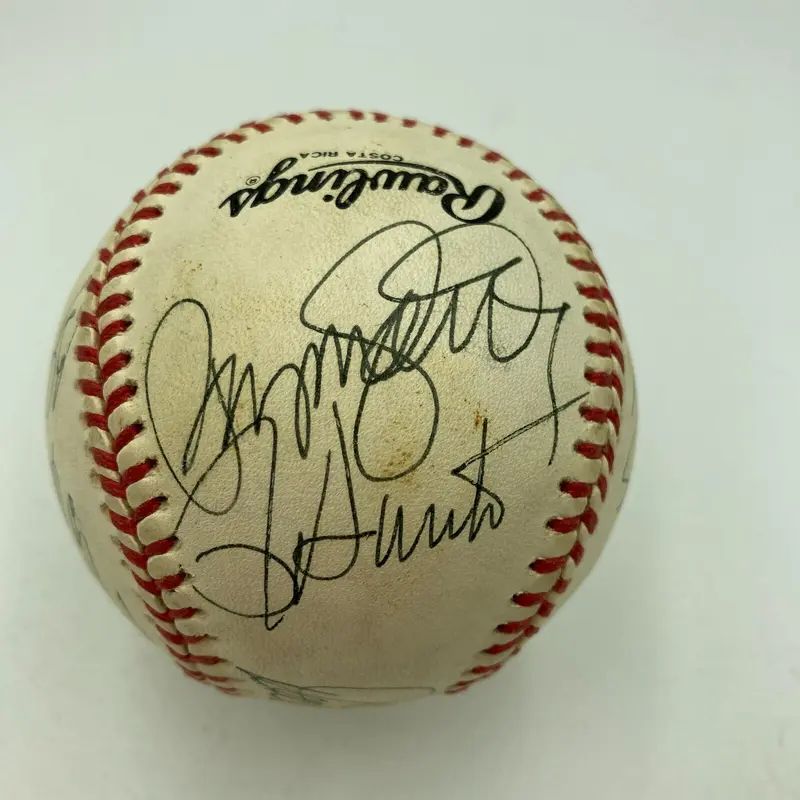 1992 Cubs Signed Baseball Ryne Sandberg Greg Maddux Andre Dawson Mark Grace JSA