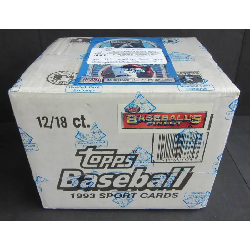 1993 Topps Finest Baseball Case (12 Box) (Sealed)