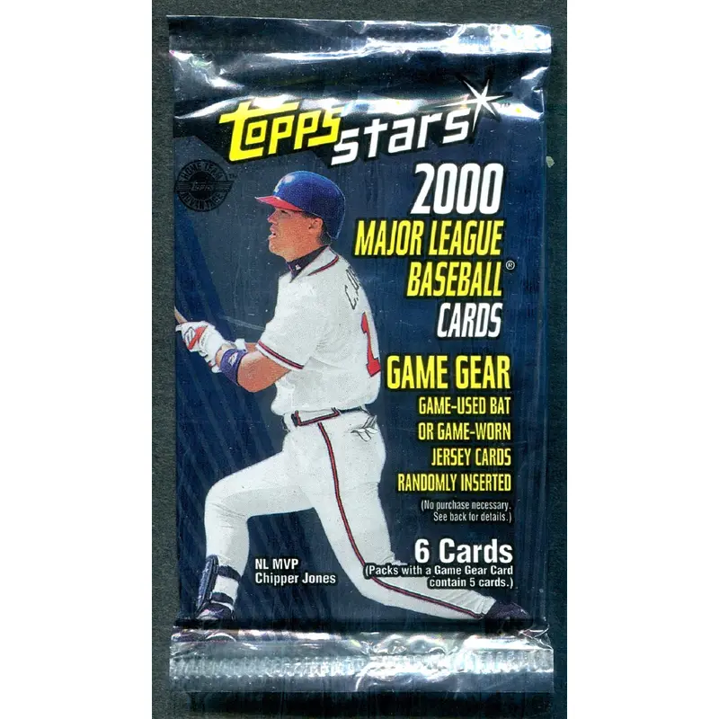 2000 Topps Stars Baseball Unopened Pack (HTA) (6)
