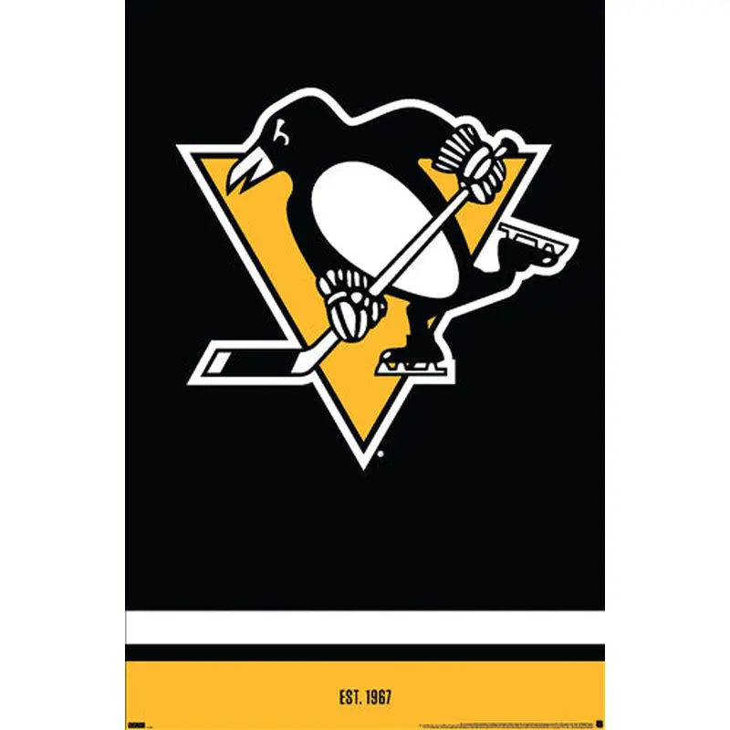 Pittsburgh Penguins "Est. 1967" Official NHL Hockey Team Logo Poster - Costacos Sports